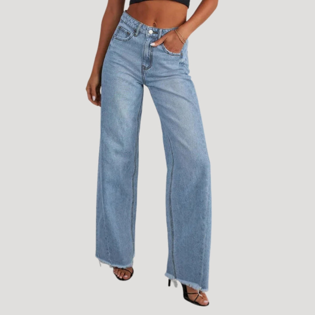 Women's Baggy Jeans High Waisted Wide Leg Denim