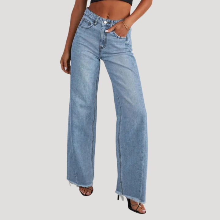 Women's Baggy Jeans High Waisted Wide Leg Denim