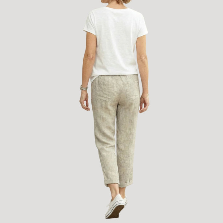 Women's Pants High Waisted Tapered Casual Ankle Cuffed Slim