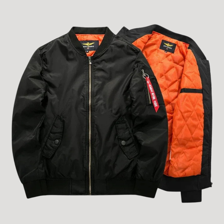 Men's Bomber Jacket Lightweight Outerwear Casual Zip Up