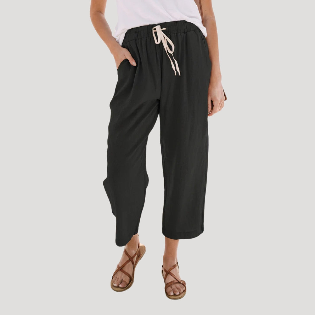 Women's Pants High Waisted Tapered Casual Ankle Cuffed Slim