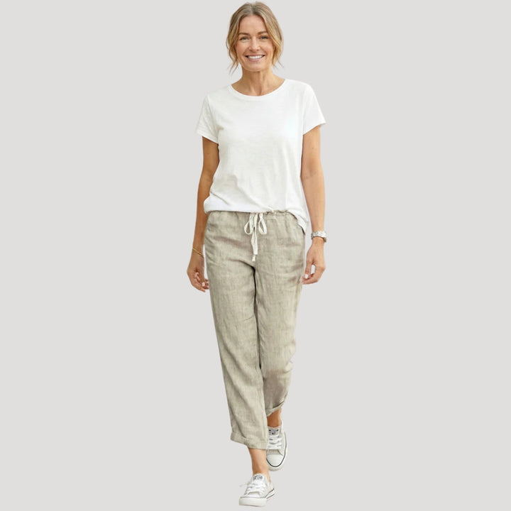 Women's Pants High Waisted Tapered Casual Ankle Cuffed Slim