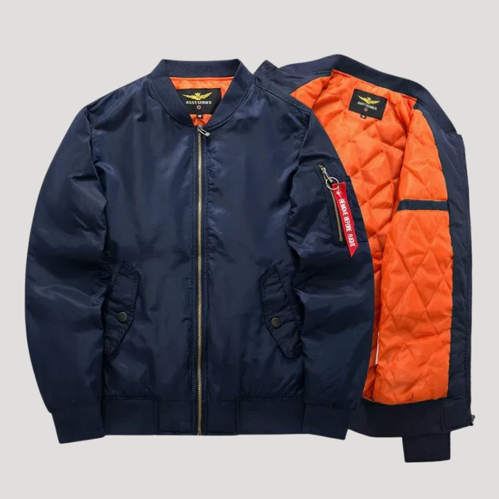 Men's Bomber Jacket Lightweight Outerwear Casual Zip Up
