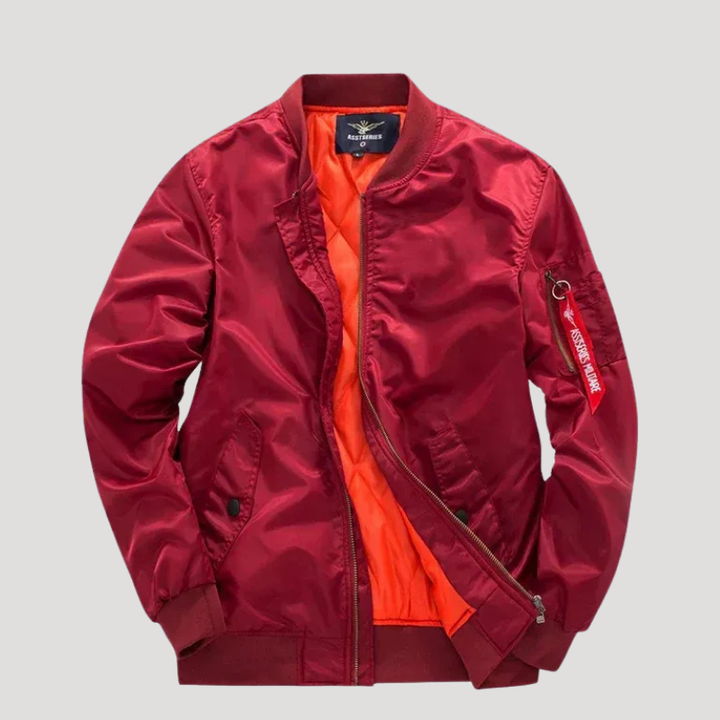 Men's Bomber Jacket Lightweight Outerwear Casual Zip Up
