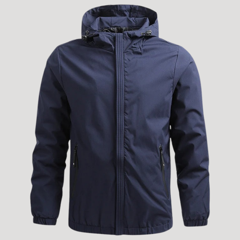 Men's Rain Jacket Hooded Waterproof Windbreaker Outdoor
