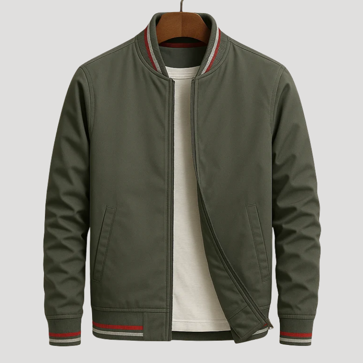 Men's Bomber Jacket Casual Zip Up Lightweight Long Sleeve