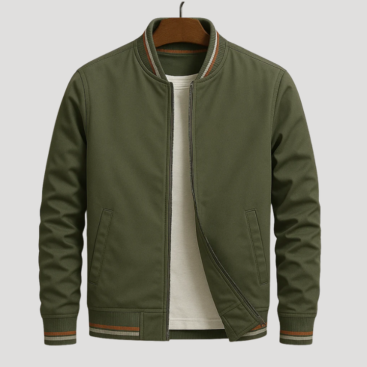 Men's Bomber Jacket Casual Zip Up Lightweight Long Sleeve