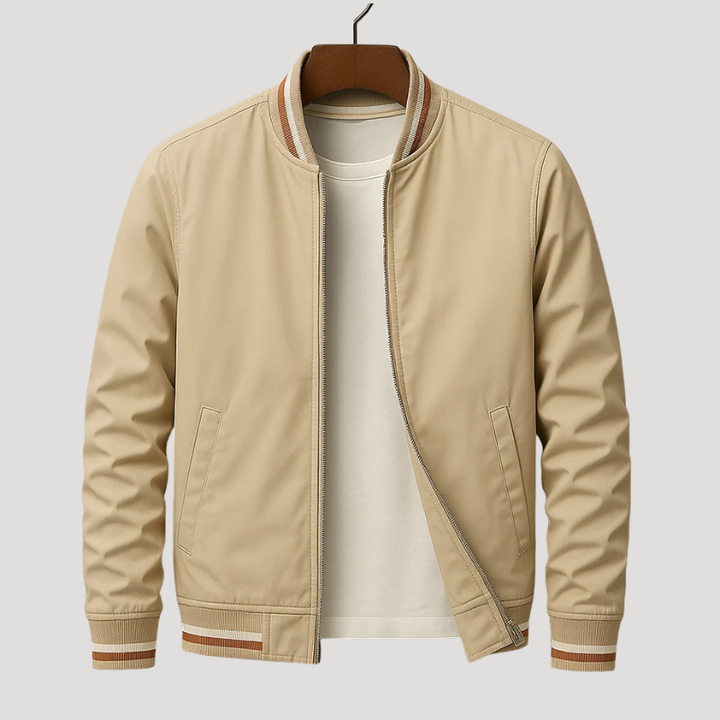 Men's Bomber Jacket Casual Zip Up Lightweight Long Sleeve
