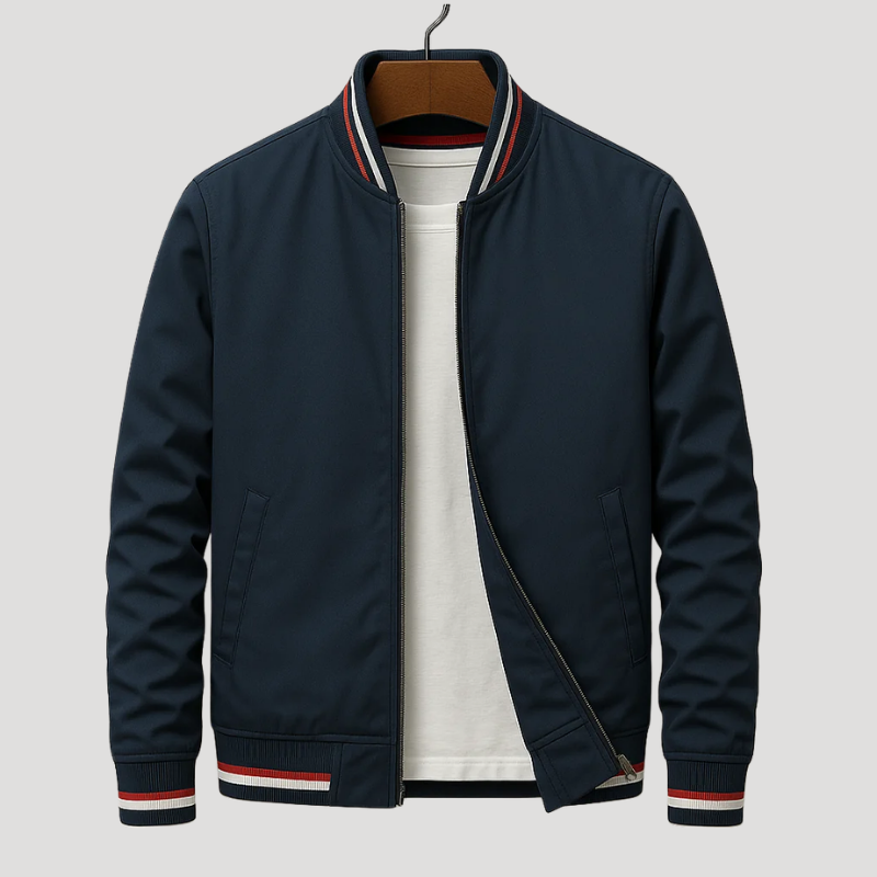 Men's Bomber Jacket Casual Zip Up Lightweight Long Sleeve