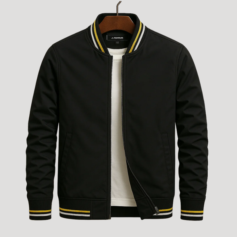 Men's Bomber Jacket Casual Zip Up Lightweight Long Sleeve