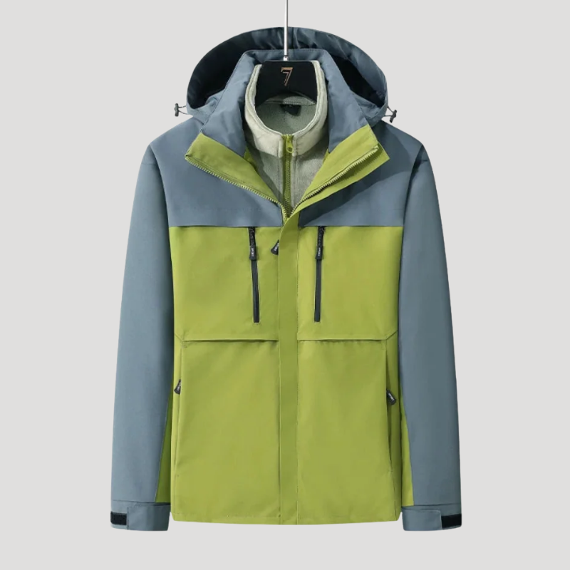 Men's Rain Jacket Hooded Windbreaker Lightweight Hiking Outdoor