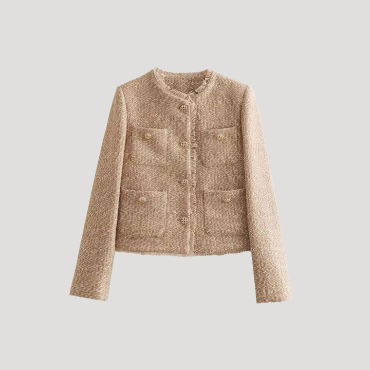 Women's spring jacket, transitional short fabric jacket