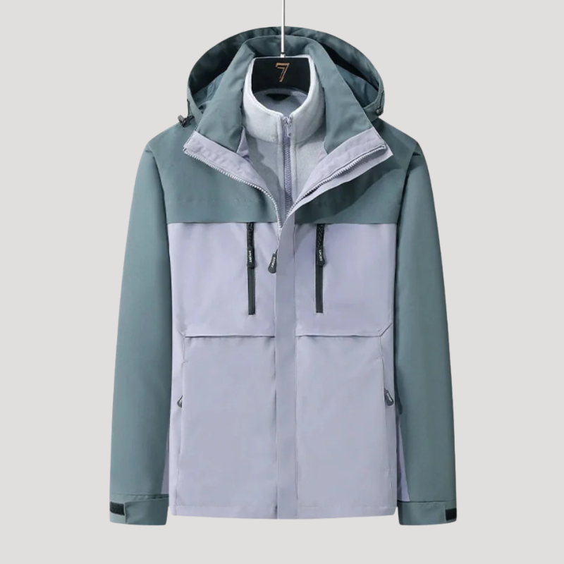 Men's Rain Jacket Hooded Windbreaker Lightweight Hiking Outdoor