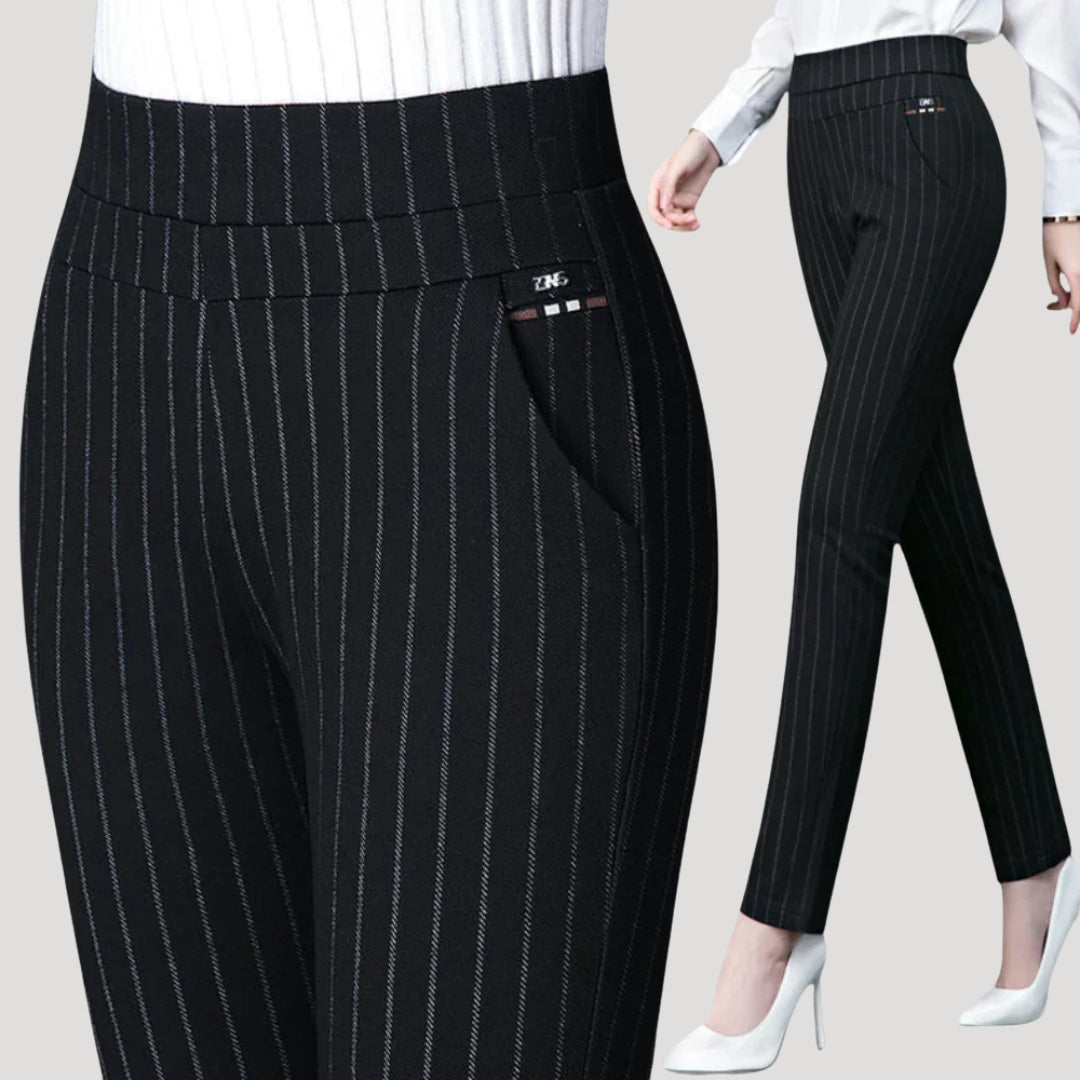 Women's High Waisted Dress Work Pull On Slim Ankle Pants