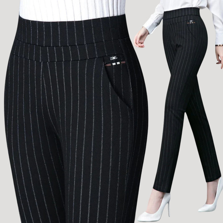 Women's High Waisted Dress Work Pull On Slim Ankle Pants