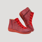 Damska wiosenne buty skórzane trzewiki płaskie