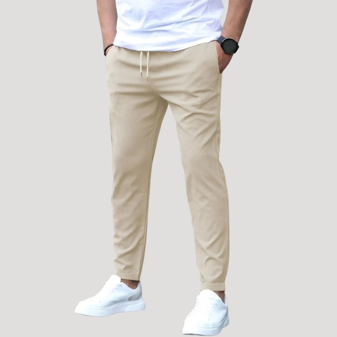 Men's Pants Jogger Tapered Chino Drawstring Elastic Waist