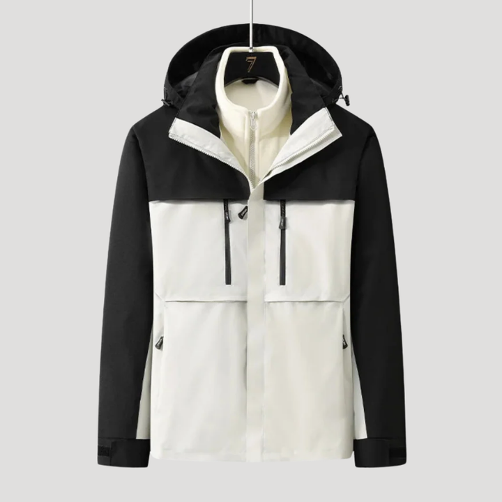 Men's Rain Jacket Hooded Windbreaker Lightweight Hiking Outdoor
