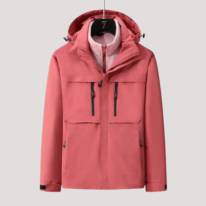 Men's Rain Jacket Hooded Windbreaker Lightweight Hiking Outdoor