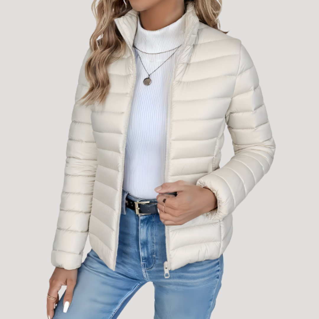 Women’s Puffer Jacket Quilted Lightweight Winter Zip Up