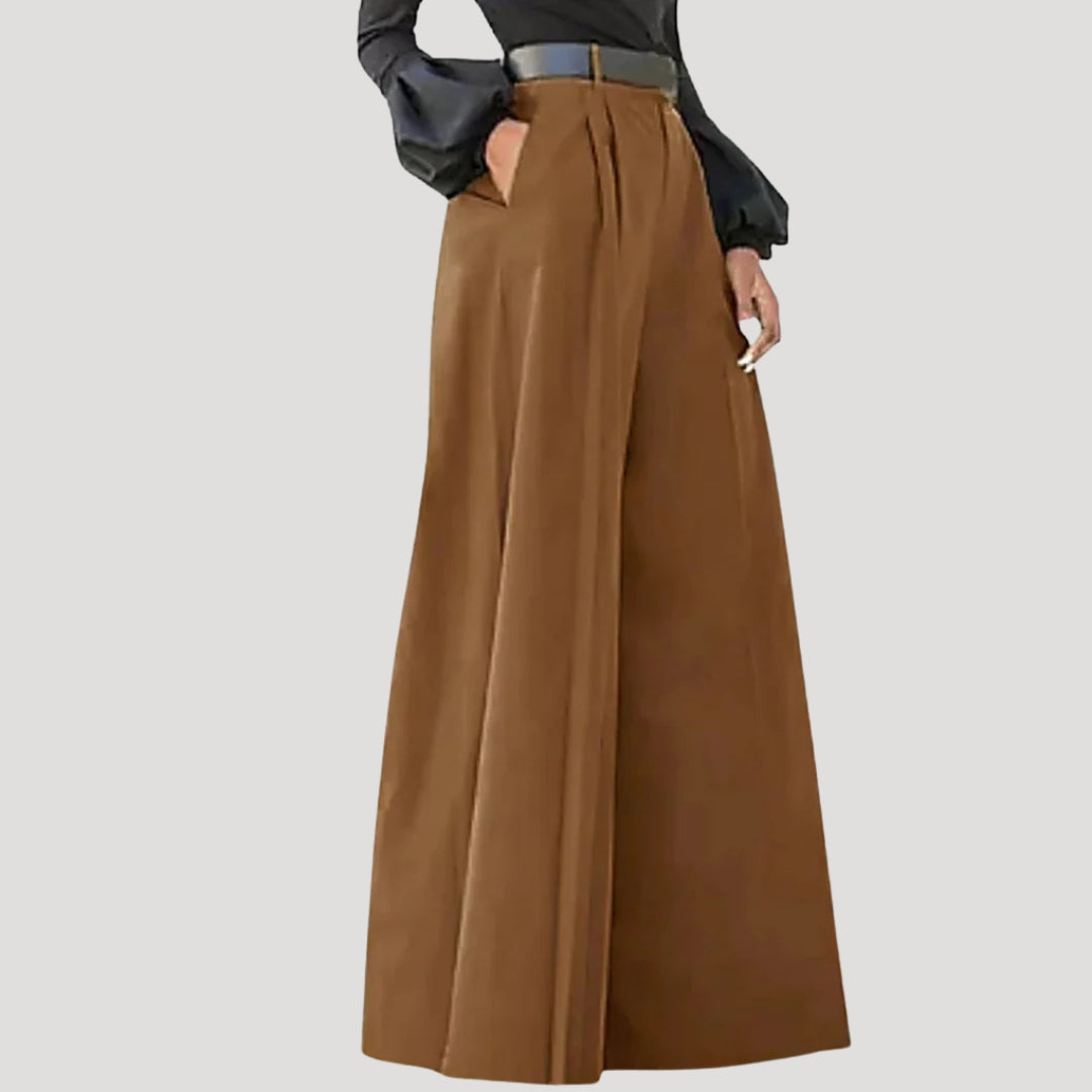 Women's Wide Leg Pants High Waisted Pleated Dress Trousers