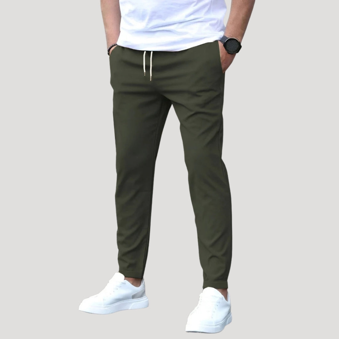 Men's Pants Jogger Tapered Chino Drawstring Elastic Waist