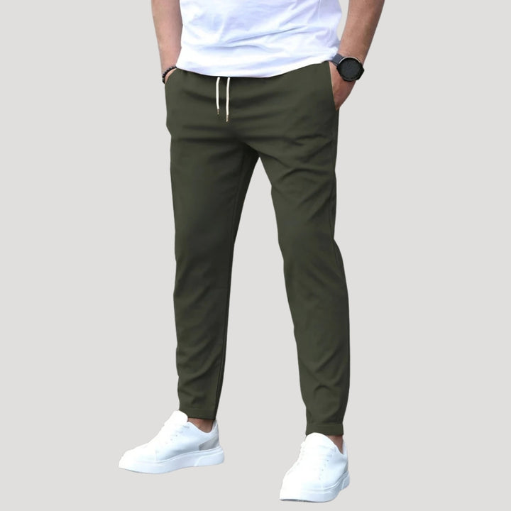 Men's Pants Jogger Tapered Chino Drawstring Elastic Waist
