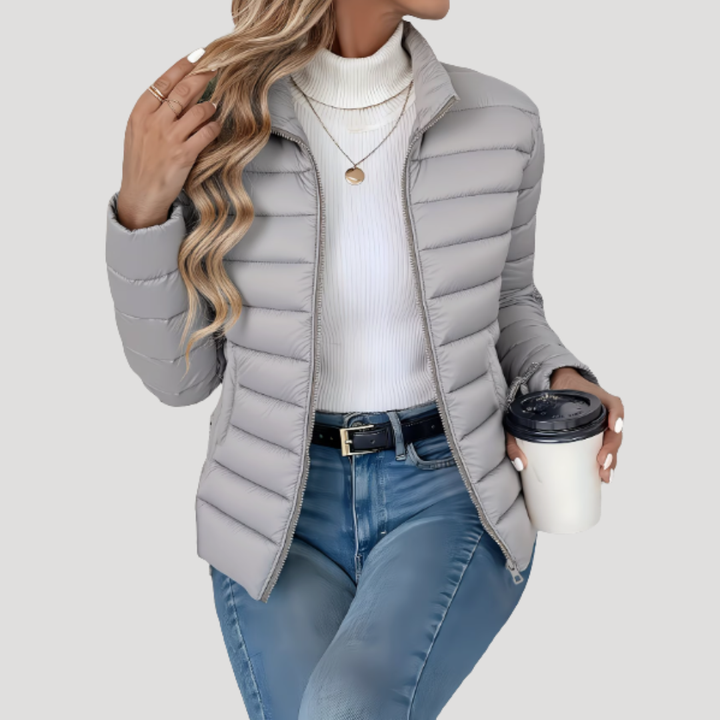 Women’s Puffer Jacket Quilted Lightweight Winter Zip Up