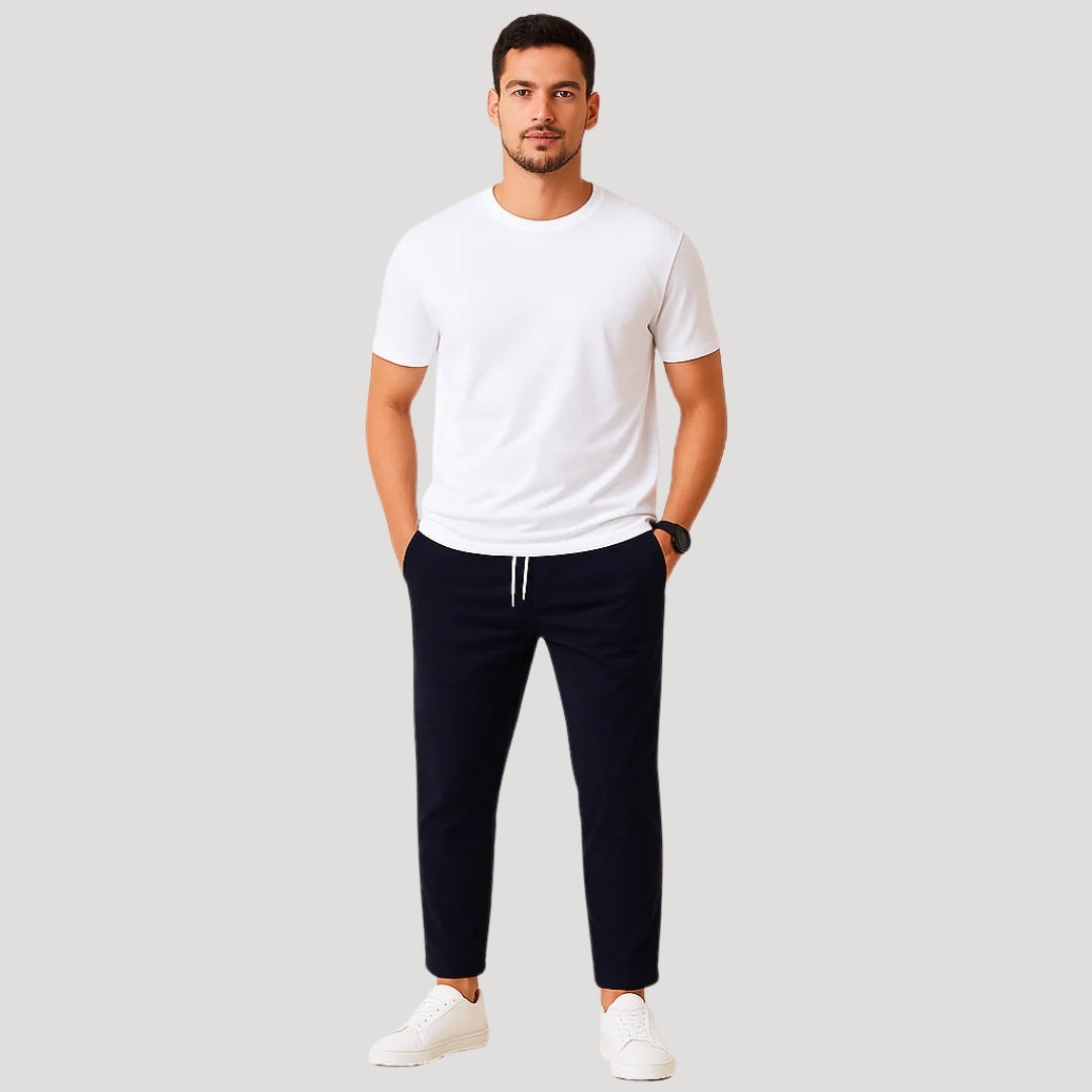 Men's Pants Jogger Tapered Chino Drawstring Elastic Waist