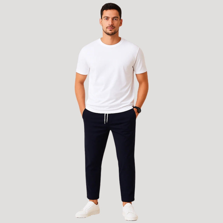 Men's Pants Jogger Tapered Chino Drawstring Elastic Waist