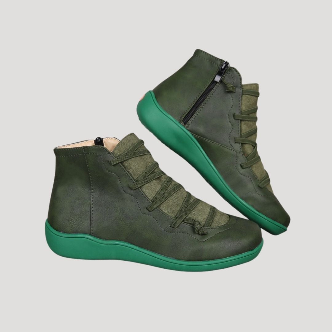 Damska skórzane botki wiosenne trzewiki