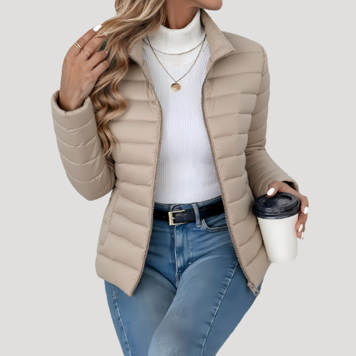 Women’s Puffer Jacket Quilted Lightweight Winter Zip Up
