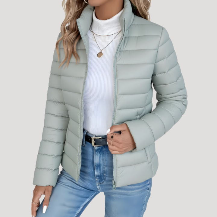 Women’s Puffer Jacket Quilted Lightweight Winter Zip Up