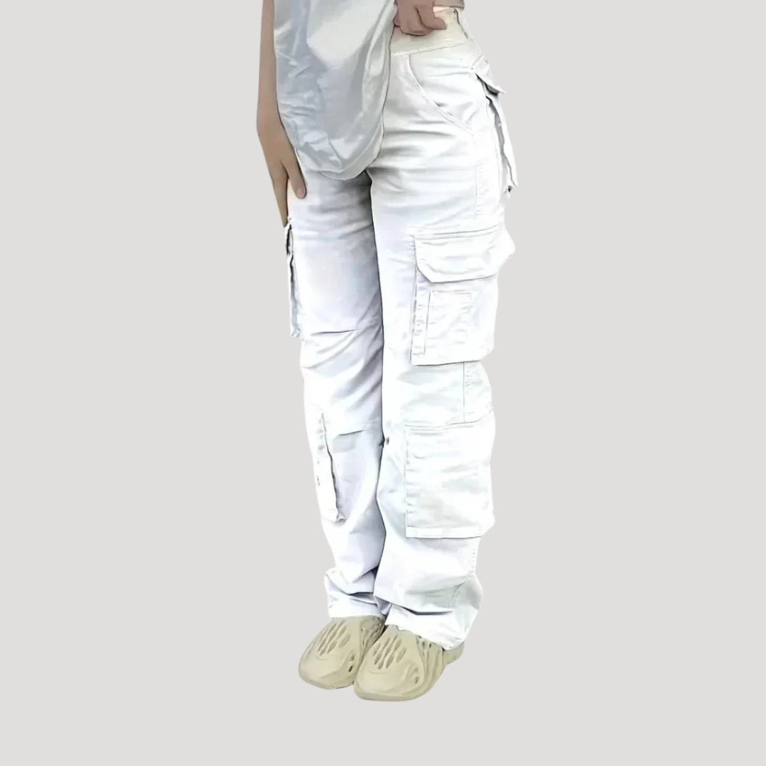 Women's Cargo Pants Straight Leg Baggy Work Utility Pocket