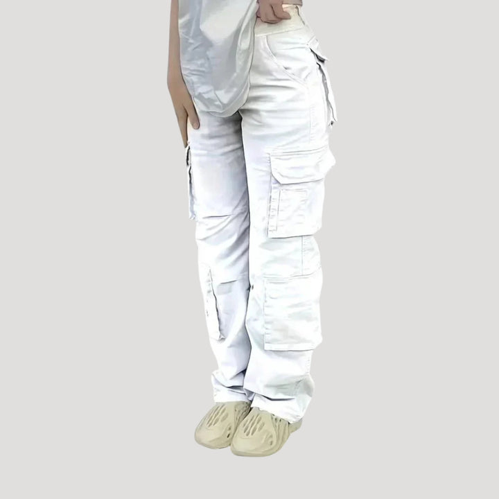 Women's Cargo Pants Straight Leg Baggy Work Utility Pocket