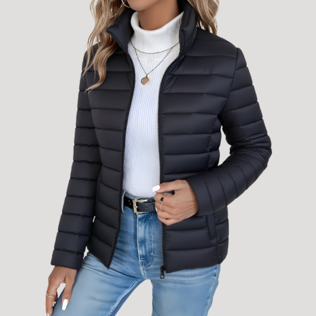 Women’s Puffer Jacket Quilted Lightweight Winter Zip Up