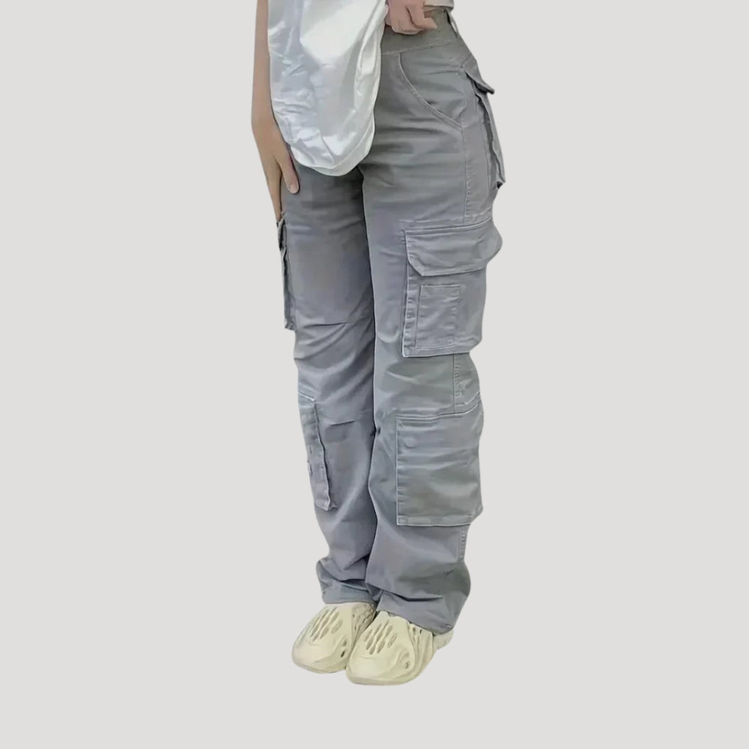 Women's Cargo Pants Straight Leg Baggy Work Utility Pocket
