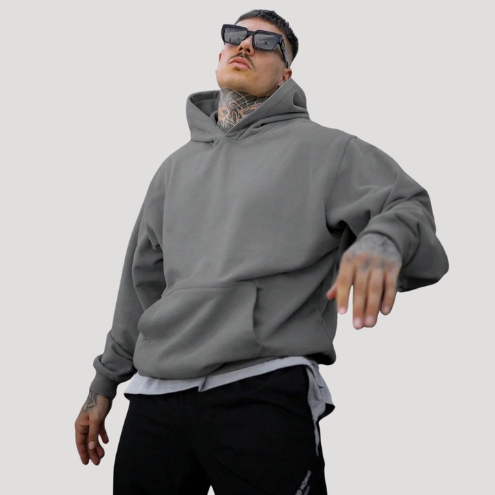 Men’s Oversized Hooded Pullover Sweatshirt Long Sleeve
