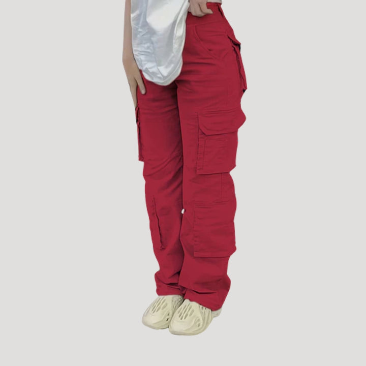 Women's Cargo Pants Straight Leg Baggy Work Utility Pocket