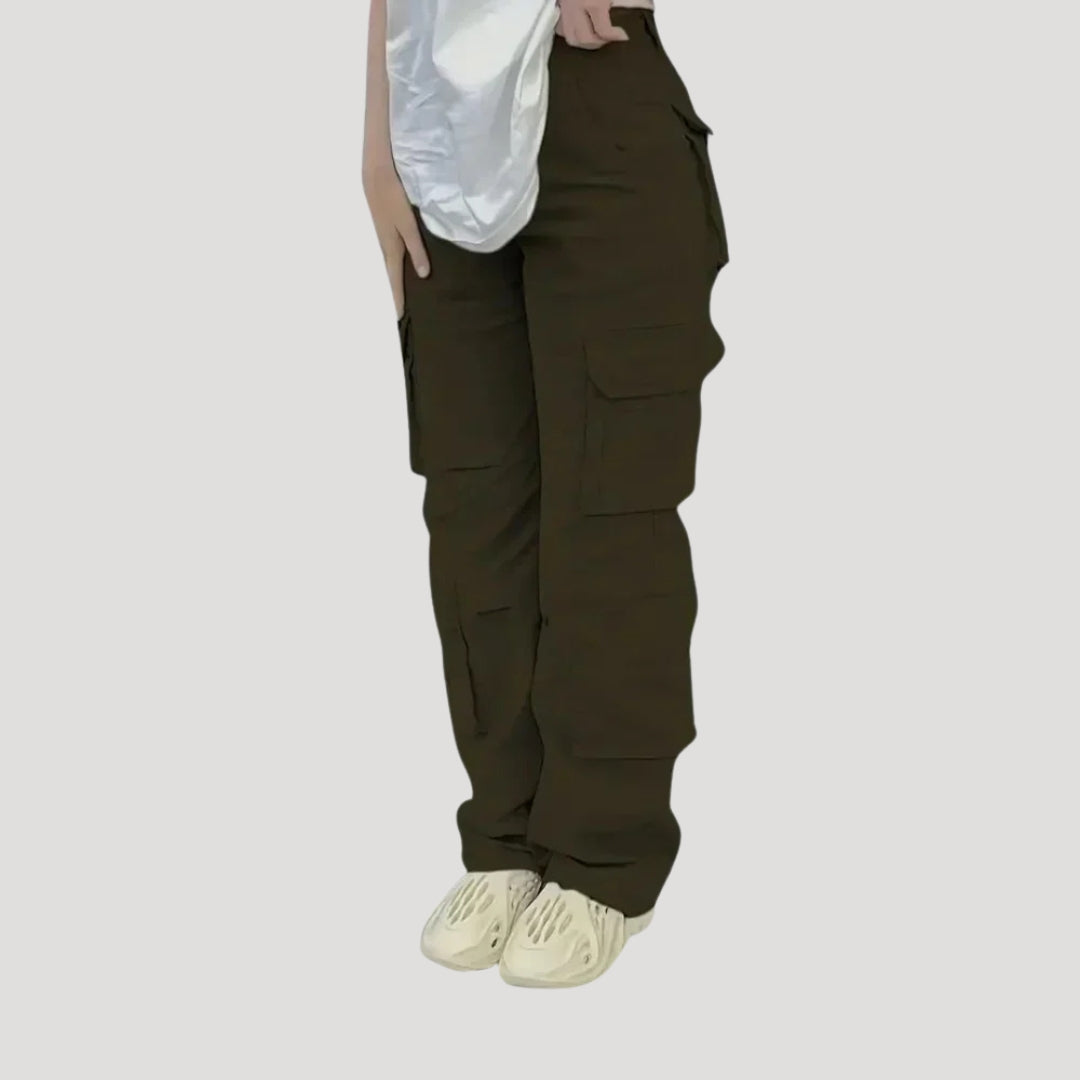 Women's Cargo Pants Straight Leg Baggy Work Utility Pocket