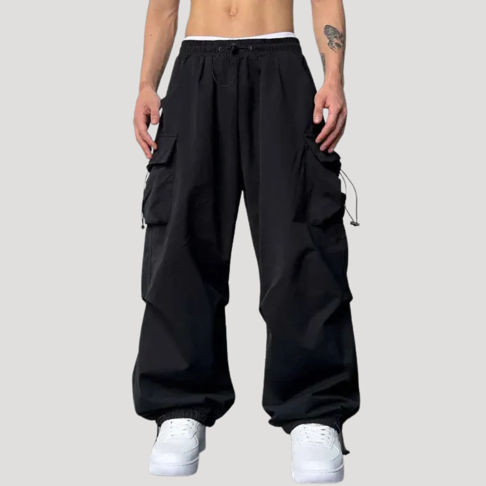 Men's Cargo Pants Tactical Hiking Baggy Drawstring Utility