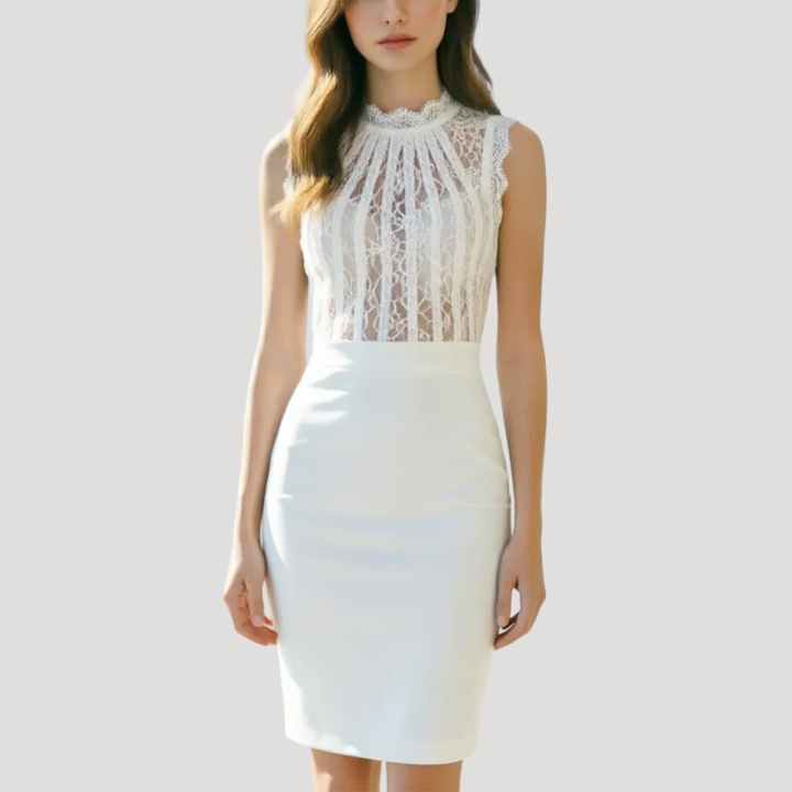 Women’s Party Midi Dress Lace Sleeveless Bodycon Casual
