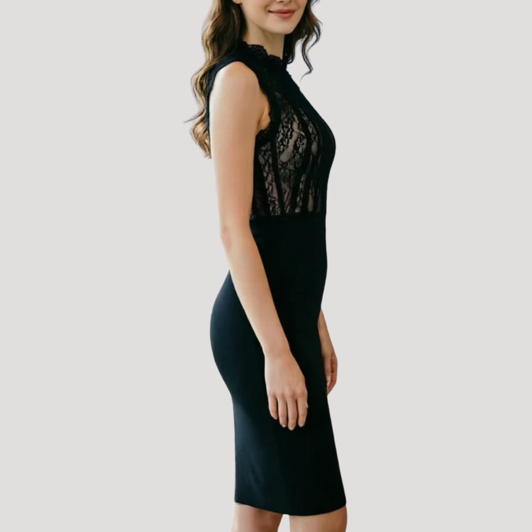 Women’s Party Midi Dress Lace Sleeveless Bodycon Casual