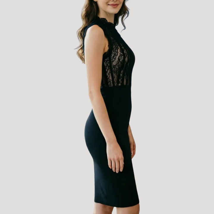 Women’s Party Midi Dress Lace Sleeveless Bodycon Casual