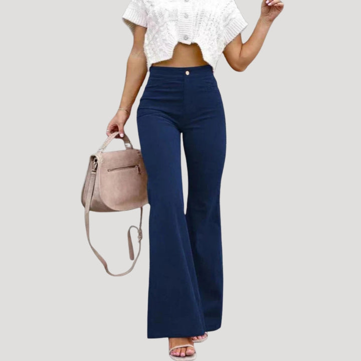 Women's Flare Pants High Waisted Wide Leg Corduroy
