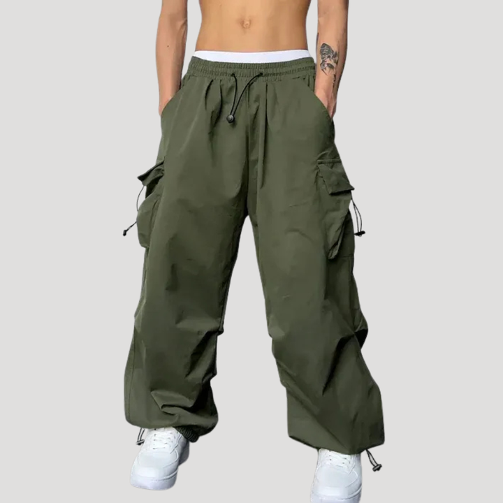 Men's Cargo Pants Tactical Hiking Baggy Drawstring Utility