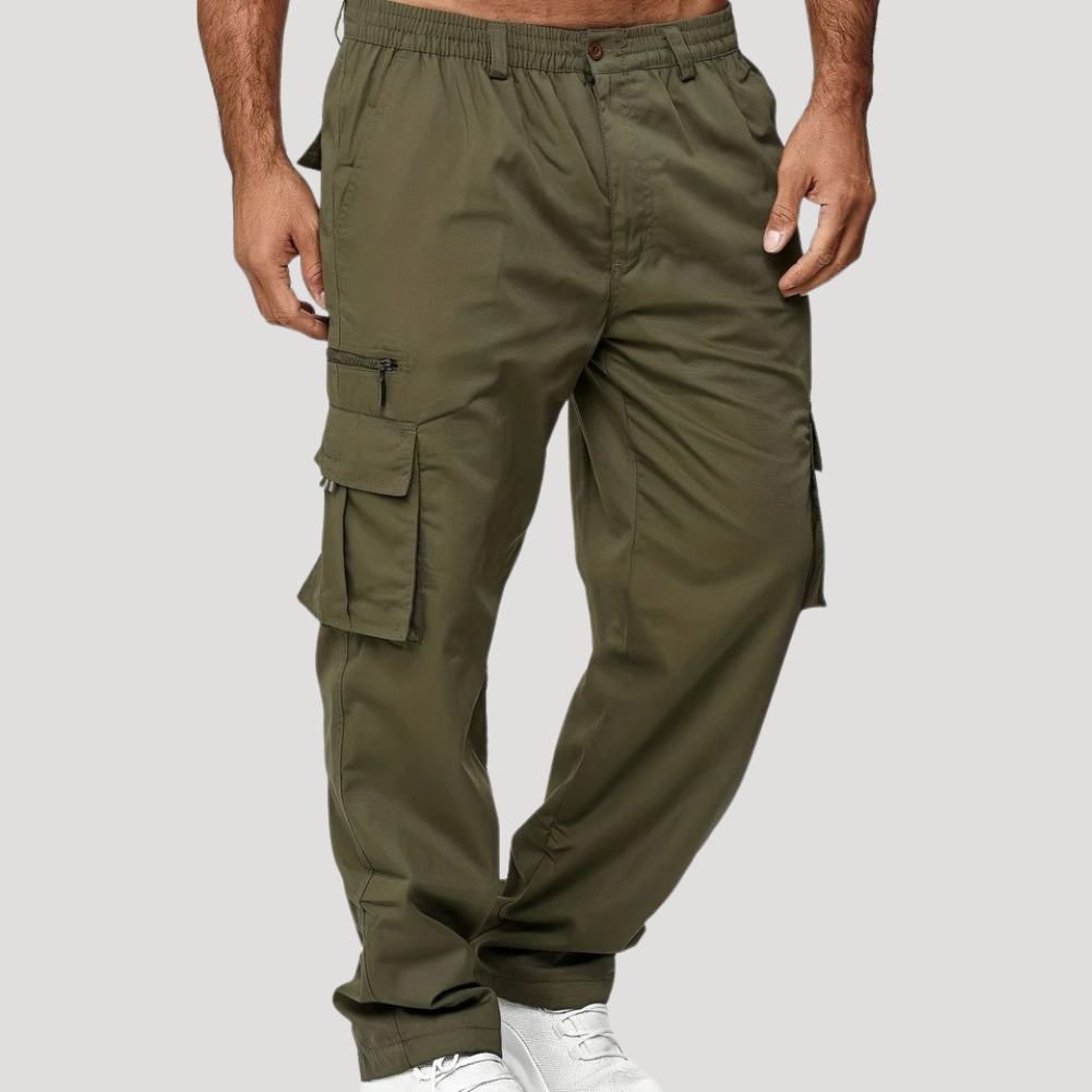 Men's Cargo Pants Multi Pocket Relaxed Fit Utility Trousers