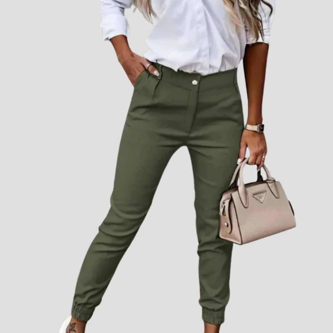 Women's High Waisted Tapered Casual Pants