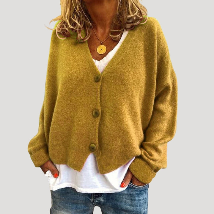 Women's oversized button-up cardigan sweater