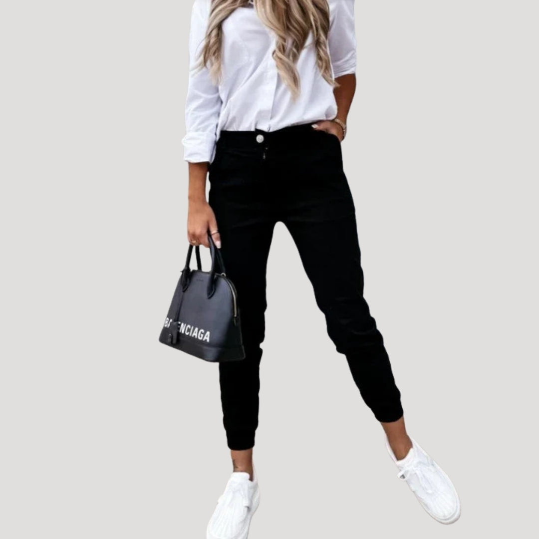 Women's High Waisted Tapered Casual Pants